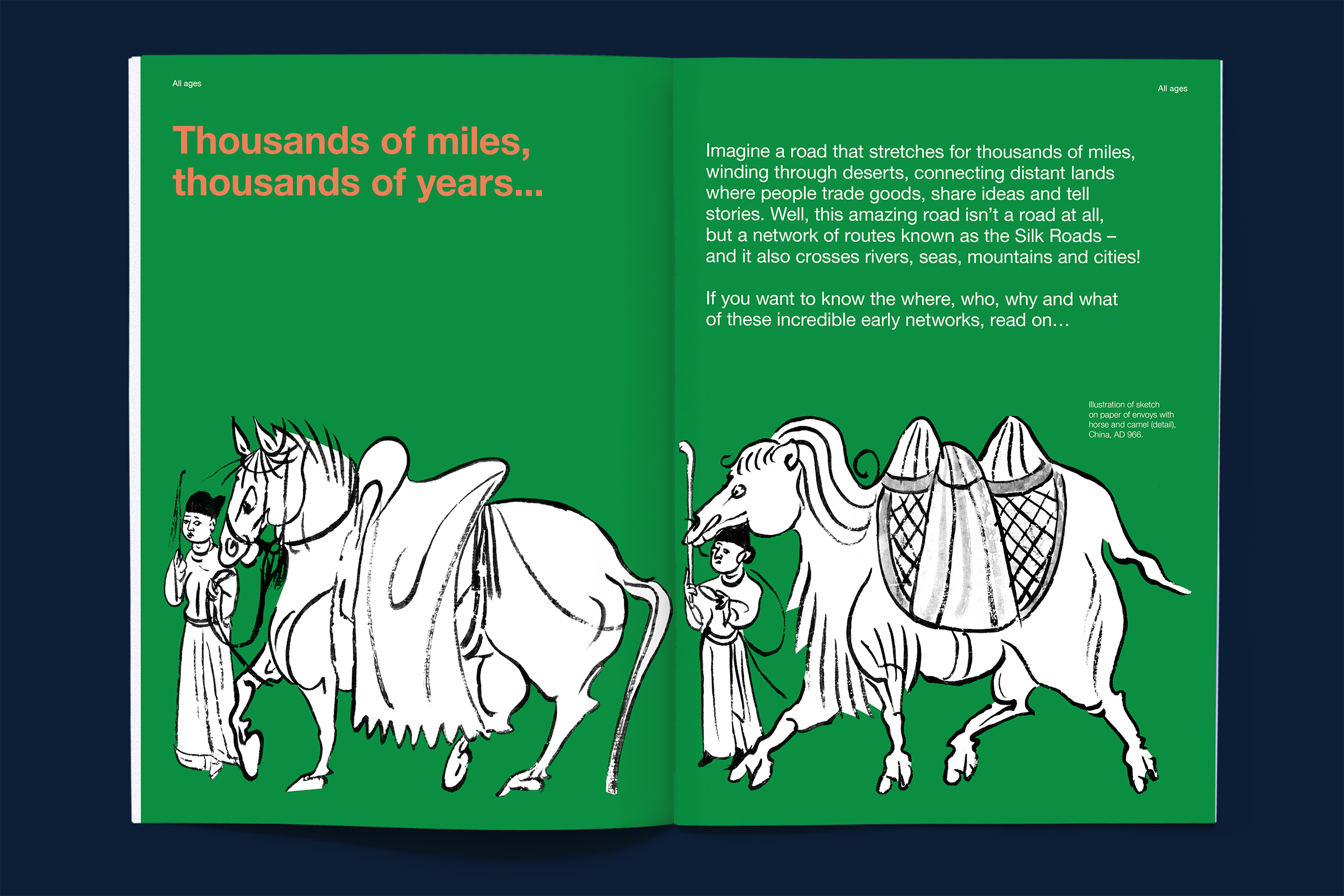 Top-down photo an inside spread